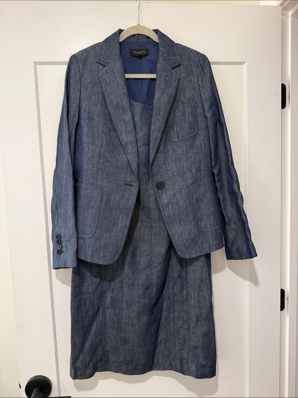 Talbots Blue Two-Piece Blazer & dress Set